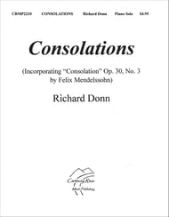 Consolations piano sheet music cover Thumbnail